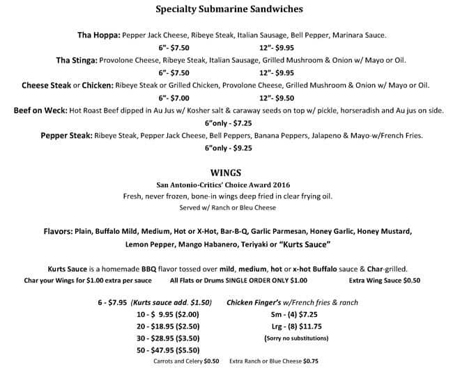 Menu at Plaza PizzaNWings pizzeria, Schertz