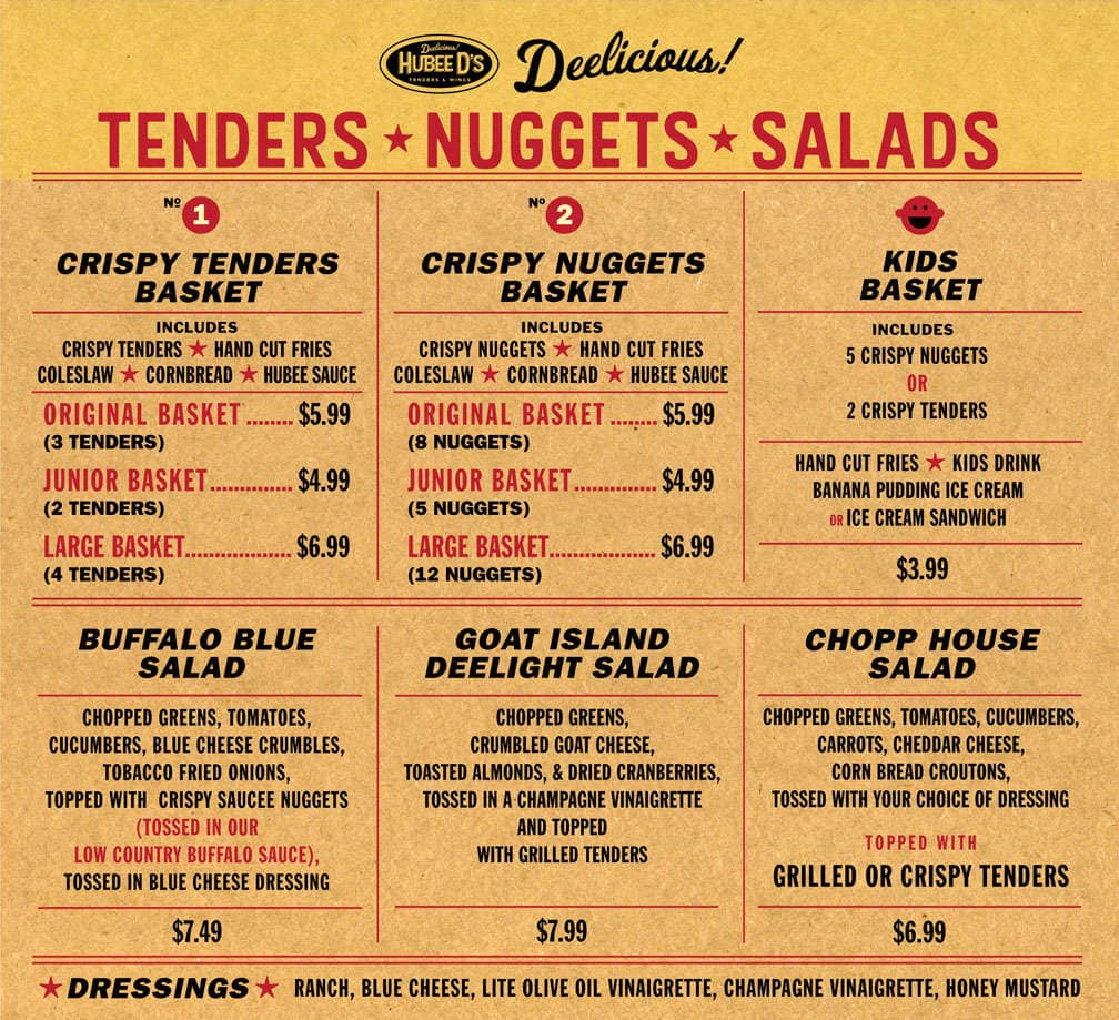 Menu charleston salads delivery charlotte