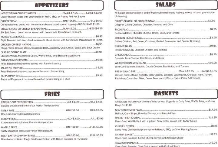 Menu At Genos Pizza And Burgers Pizzeria Astoria