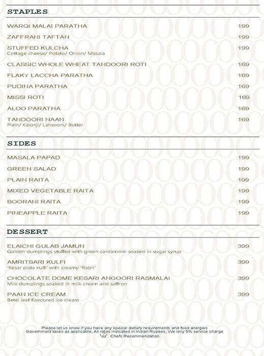 Menu at The Royal Root Crowne Plaza Jaipur, Jaipur