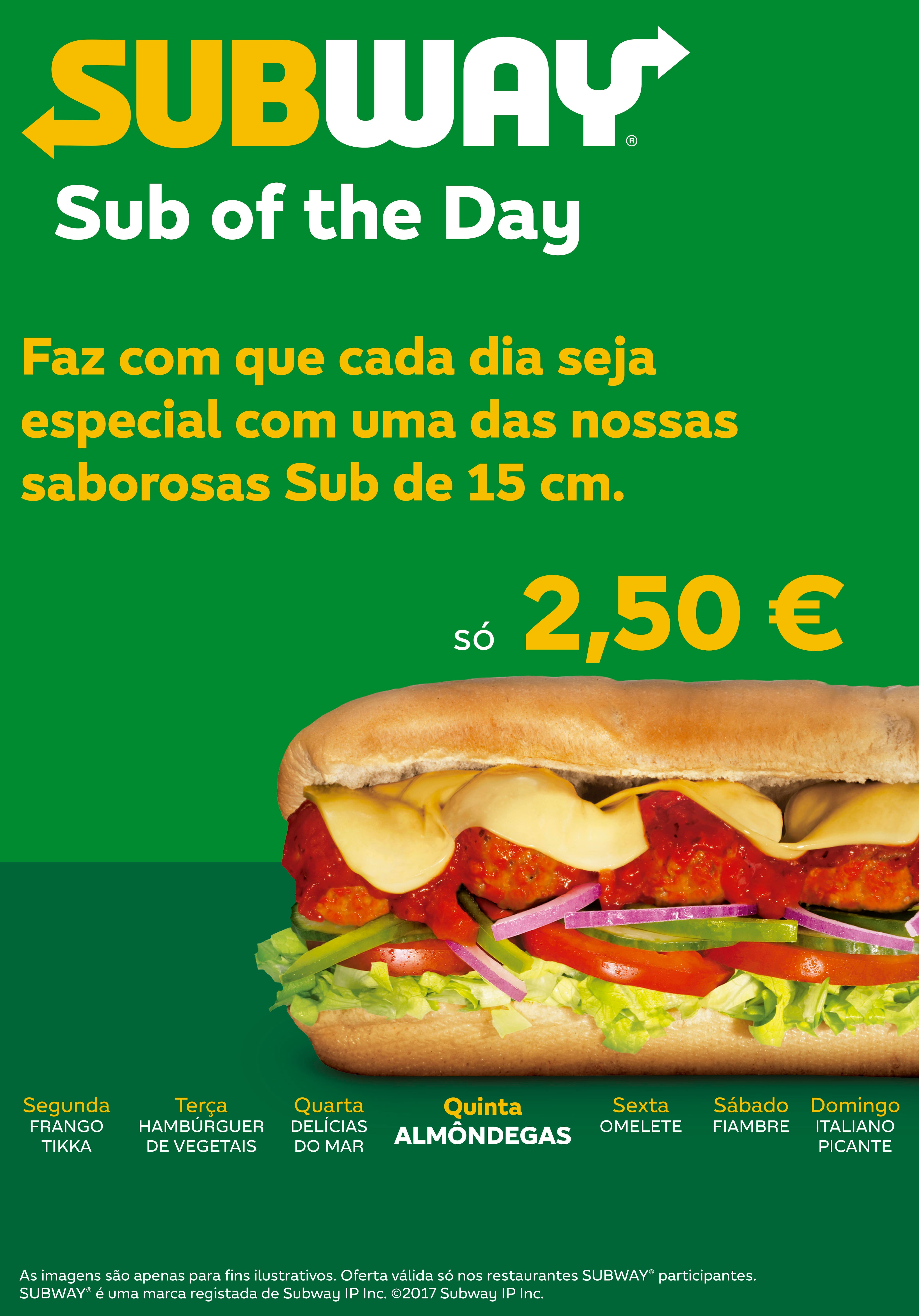 Subway - Alegro Setúbal menu