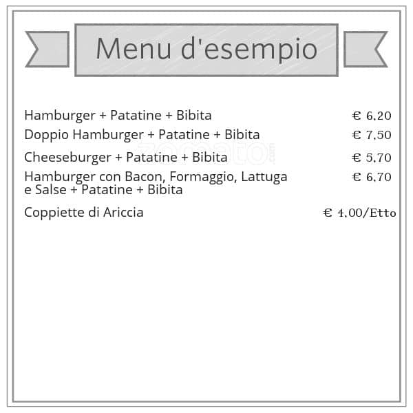 Menu di N'fresca 