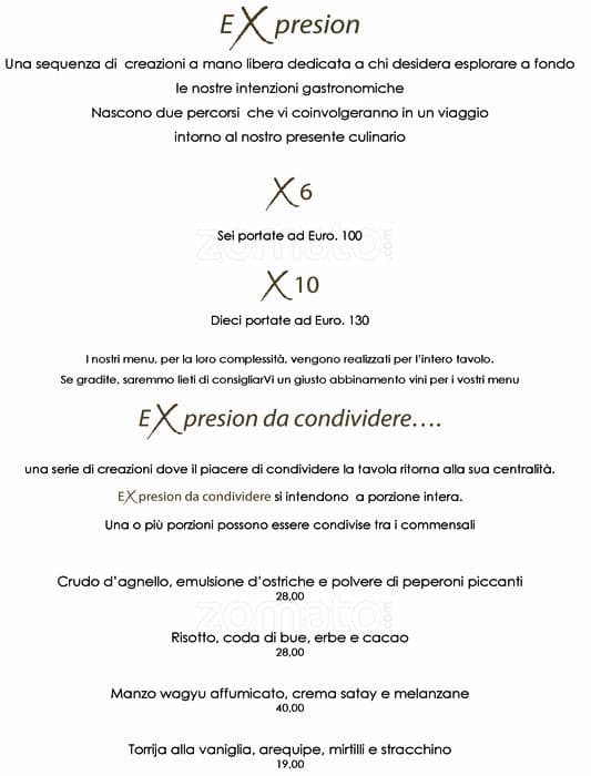 Menu di Metamorfosi 