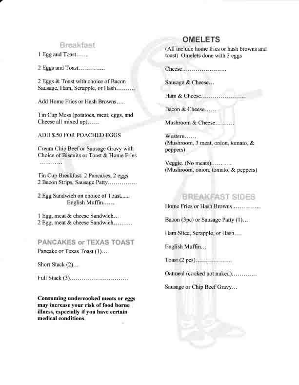 Tin Cup Kitchen And Oyster Bar Menu at marvinbboeseo blog