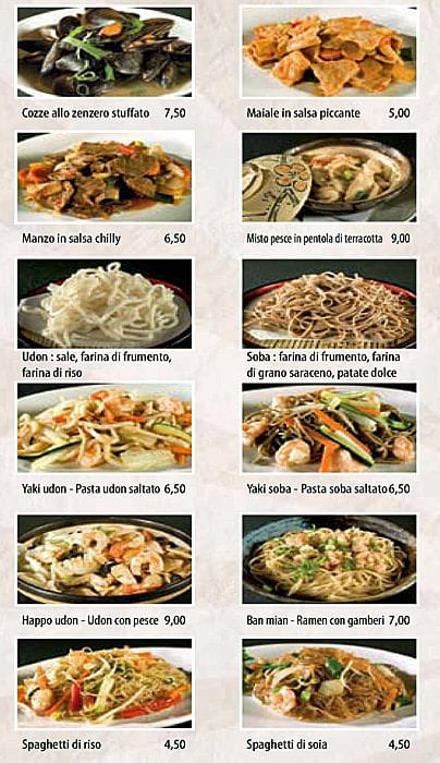 Menu di Ristorante Wu Taiyo 