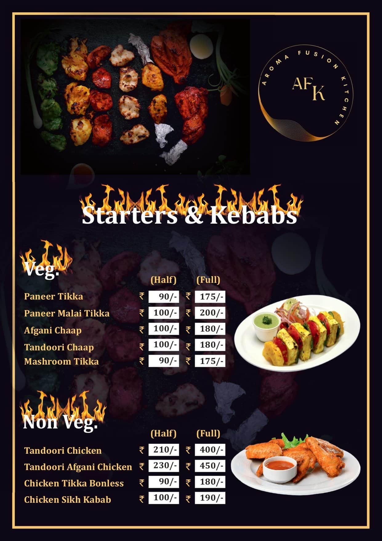 Menu of Aroma Fusion Kitchen, Sector 12, Dwarka, New Delhi