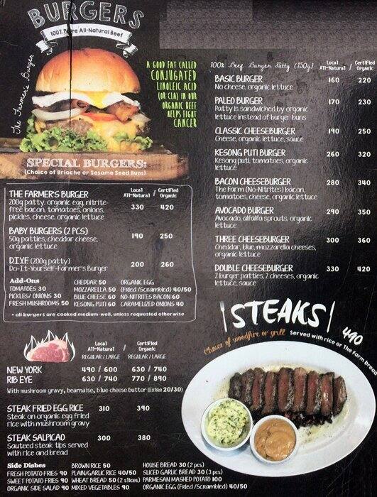 The Farm Menu, Menu for The Farm, Tagaytay City, Tagaytay City Zomato