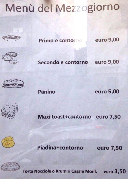 Menu di Vineria di Via Stradella 