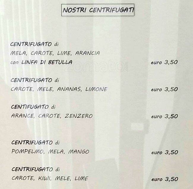 Menu di Santiago Cafè 