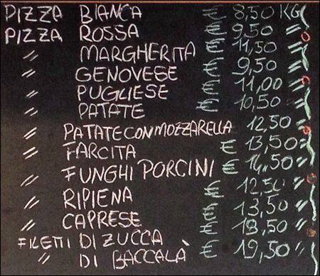 Menu di Delizie Di Forno Roma 
