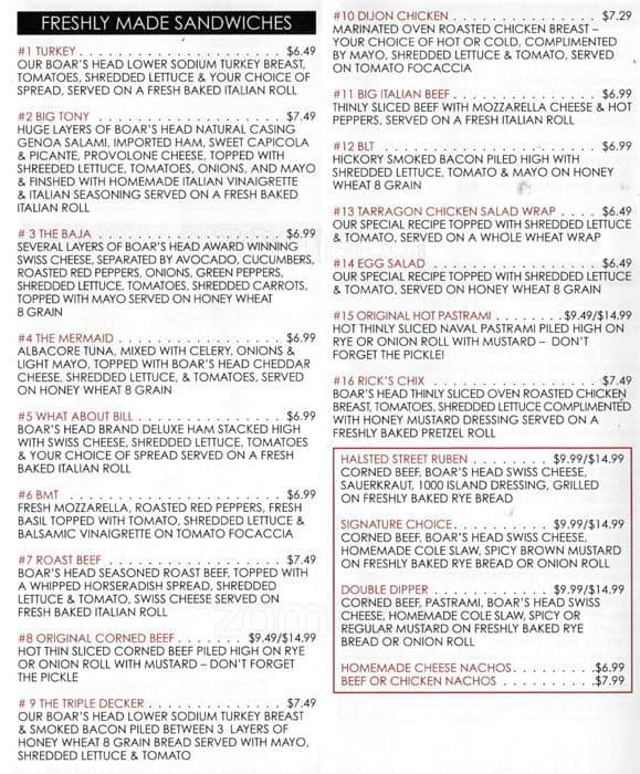 Halsted Street Deli Menu, Menu for Halsted Street Deli, Loop, Chicago