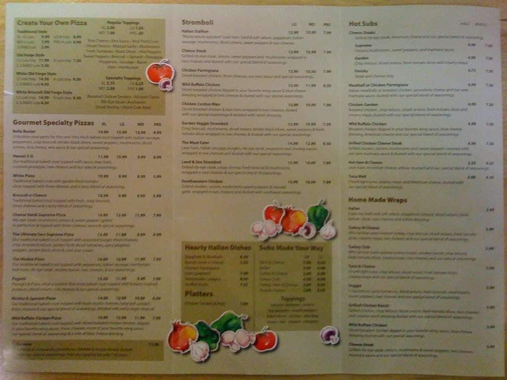 Menu at Pizza Bella pizzeria, Nanticoke, 302 E Noble St