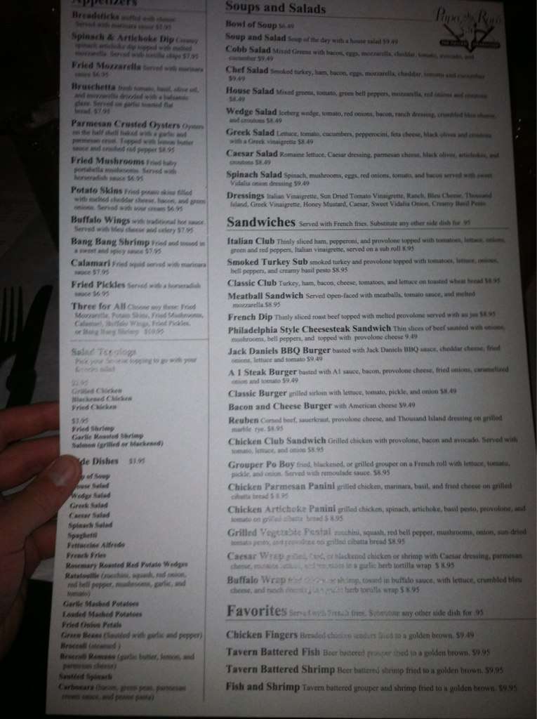 Menu at Papa Ron's Pizza & Italian Steakhouse, Monteagle