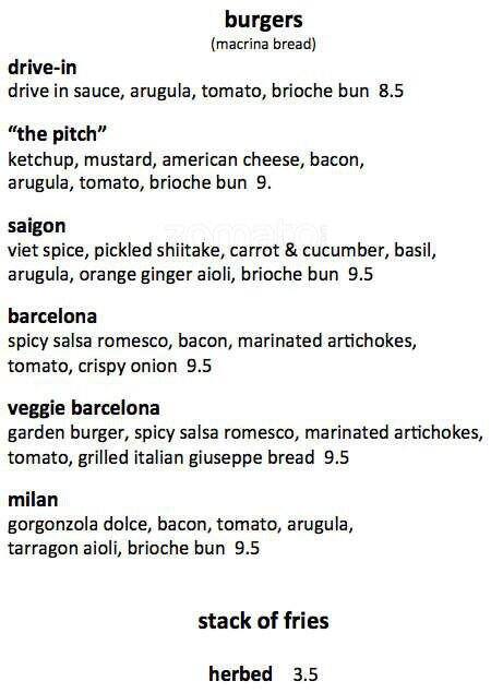 Burgerphenia menu