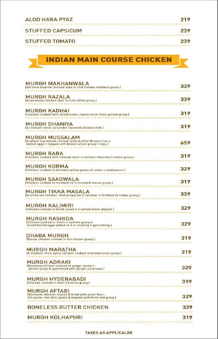 Silver Spoon Restaurant & Bar menu