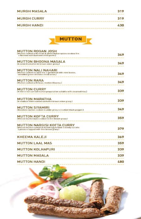 Silver Spoon Restaurant & Bar menu