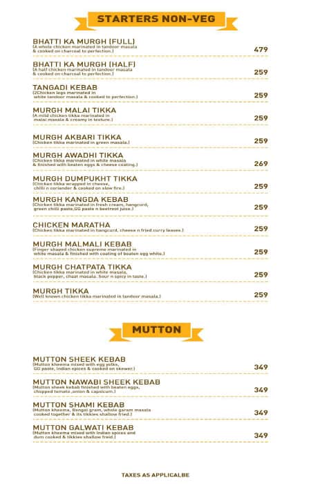 Silver Spoon Restaurant & Bar menu