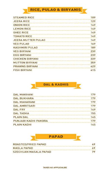 Silver Spoon Restaurant & Bar menu