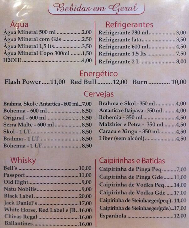 Pakera Lanchonete cardápio