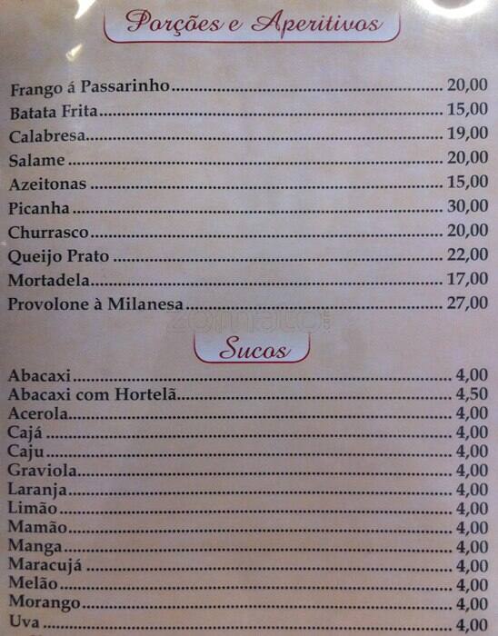 Pakera Lanchonete cardápio