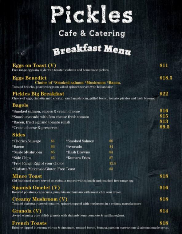 Pickles Cafe & Catering Menu Menumania/Zomato
