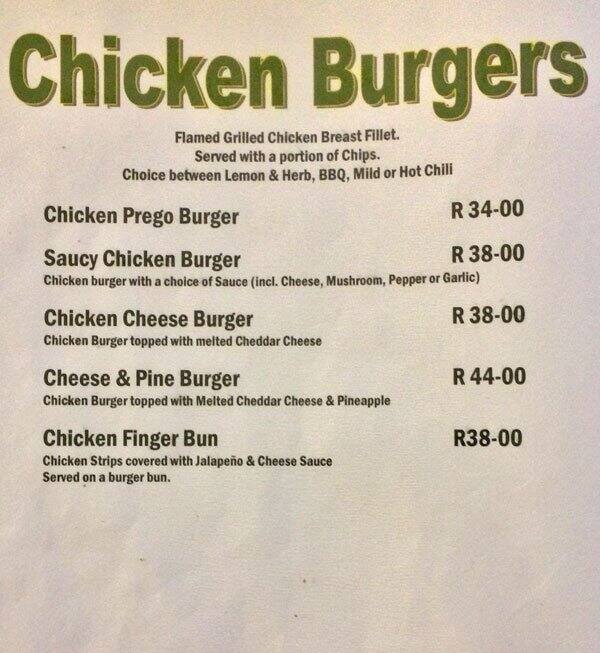 Carta de Springbok Bar, Pretoria, 495 Hilda St