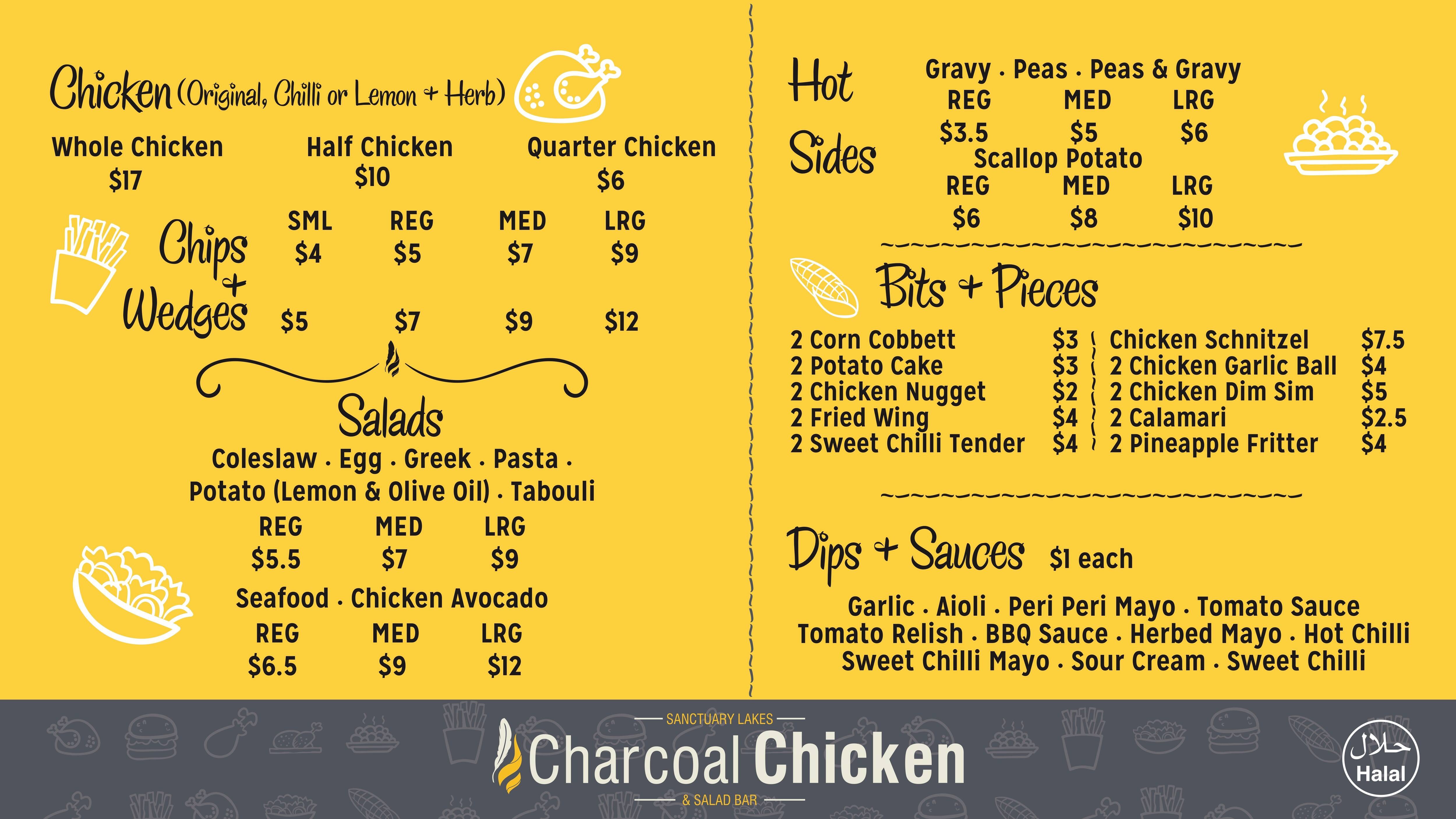 Carta de Charcoal Chicken