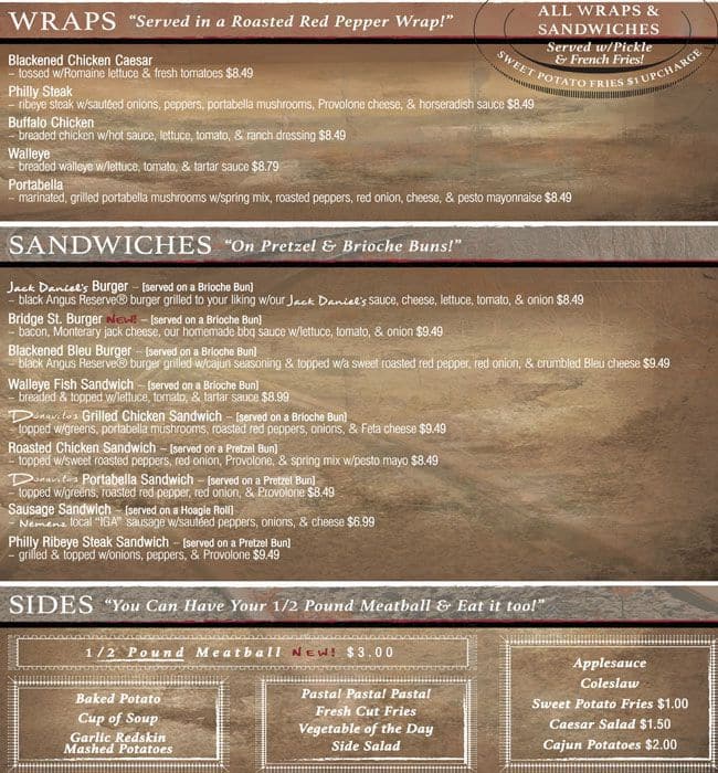 Menu at Donavitos Restaurant & Catering, Struthers