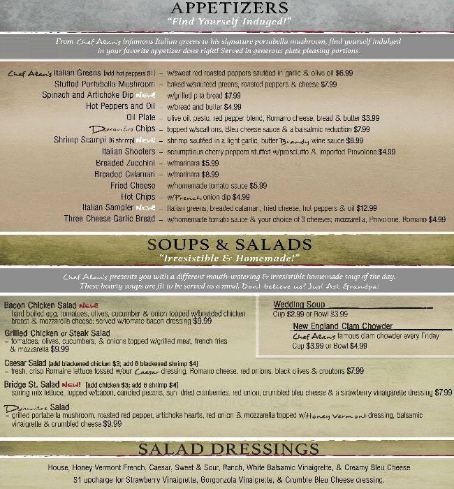 Menu at Donavitos Restaurant & Catering, Struthers