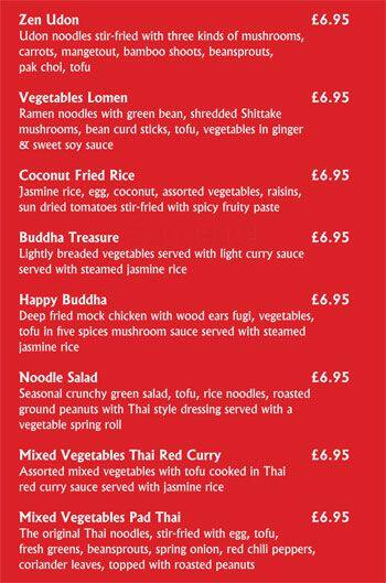 Yakisoba menu