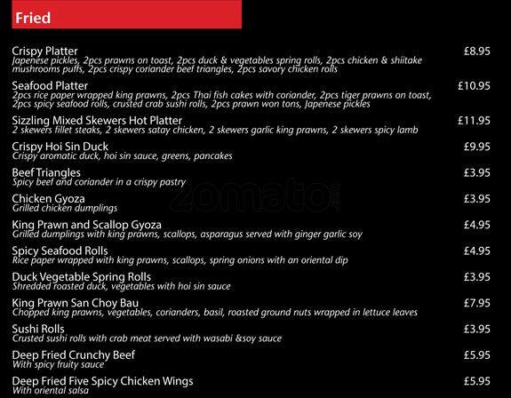 Yakisoba menu