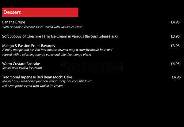 Yakisoba menu