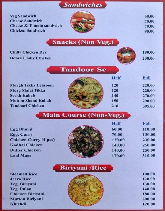 The Jaipur Classic Menu, Menu for The Jaipur Classic, Mansarovar