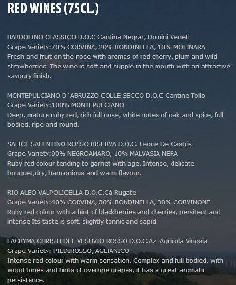 positano menu