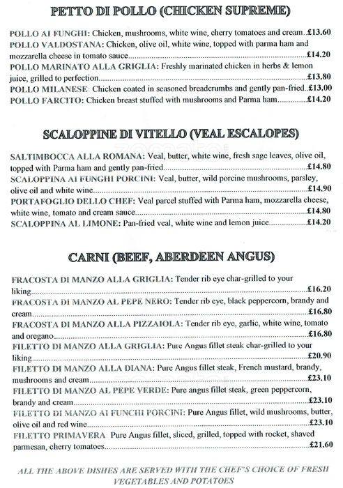 positano menu