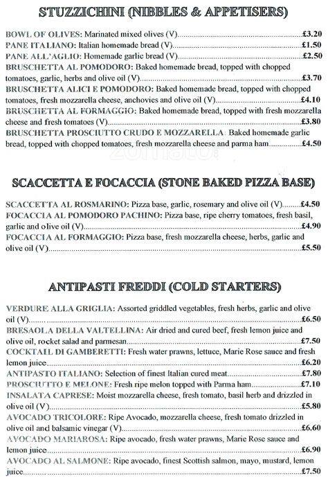 positano menu