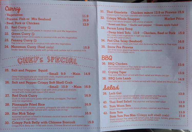 Menu At Yo S Kitchen Thai Restaurant Beverly Hills