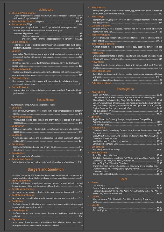 Santos Cafe and Bar Menu, Menu for Santos Cafe and Bar, South Morang, Melbourne Urbanspoon/Zomato