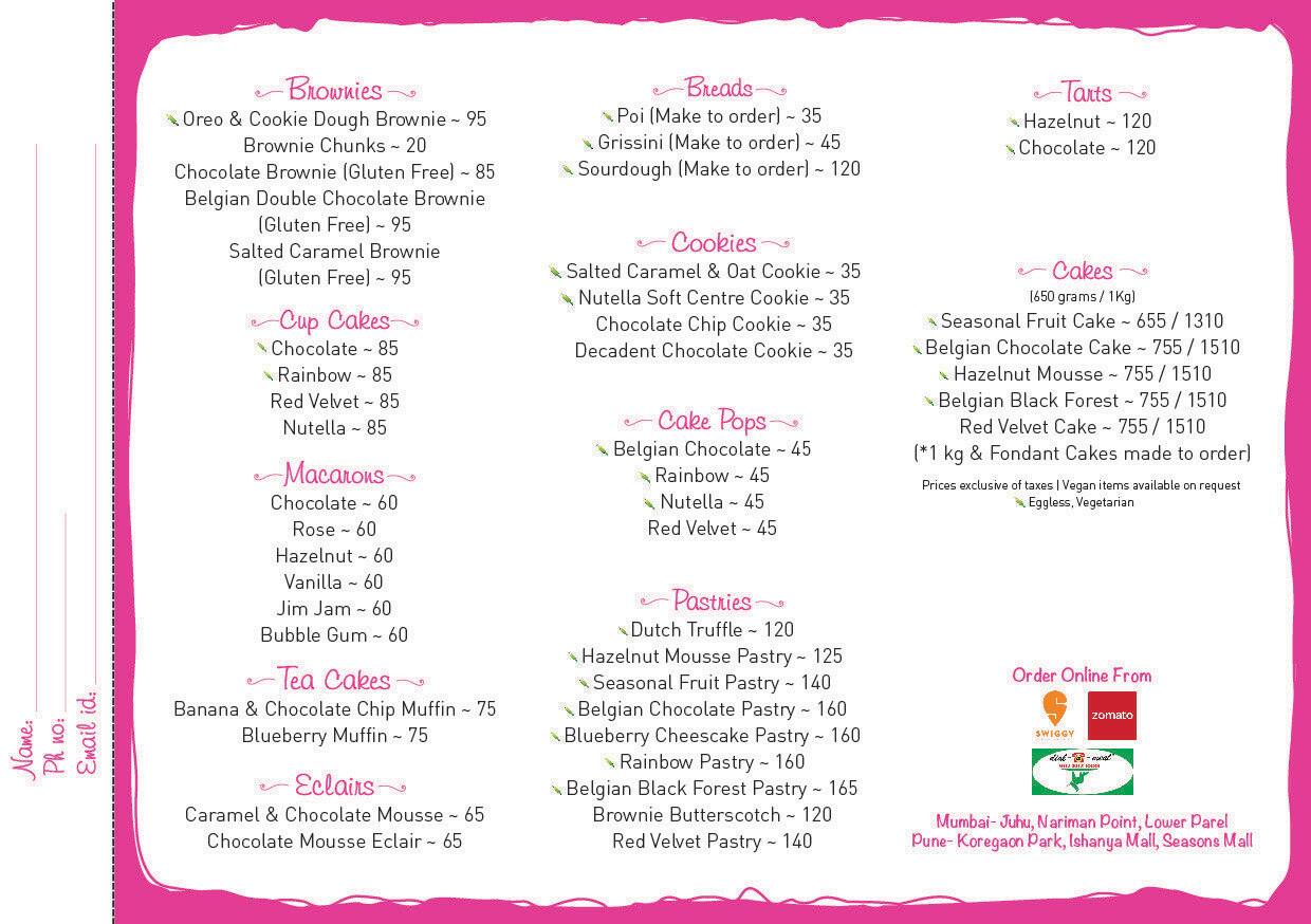 Sassy Teaspoon Menu, Menu for Sassy Teaspoon, Goregaon East, Mumbai