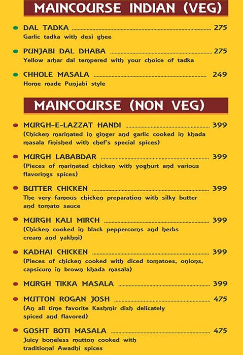 Best Choice Of Awadh menu
