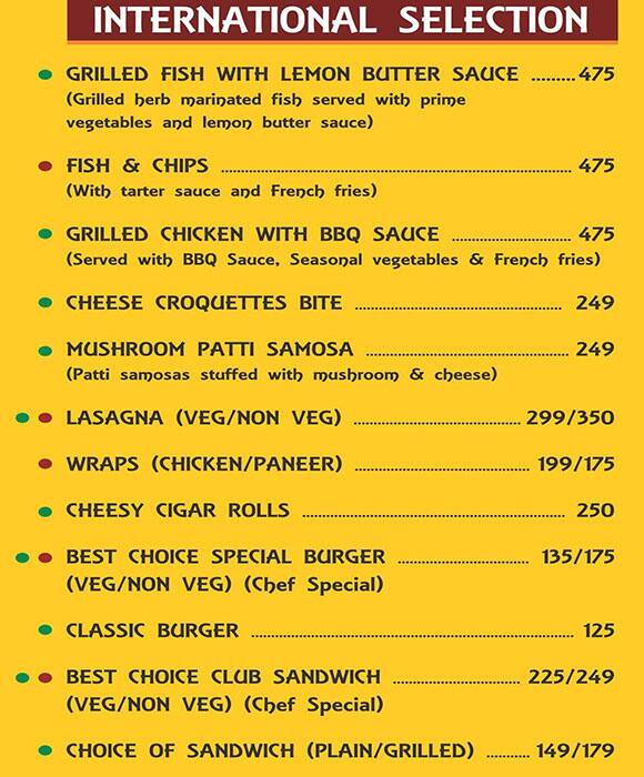 Best Choice Of Awadh menu