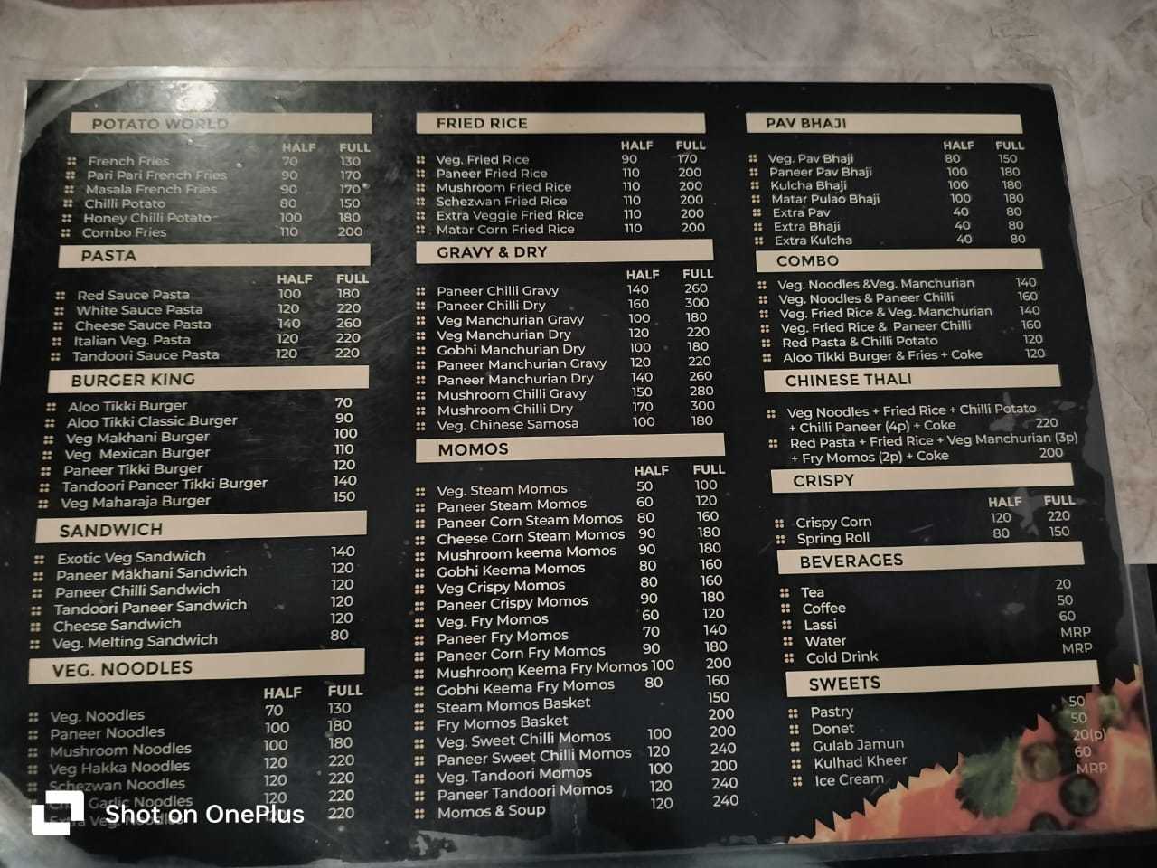 Menu of The Great Indian Kitchen, Aashiana, Lucknow