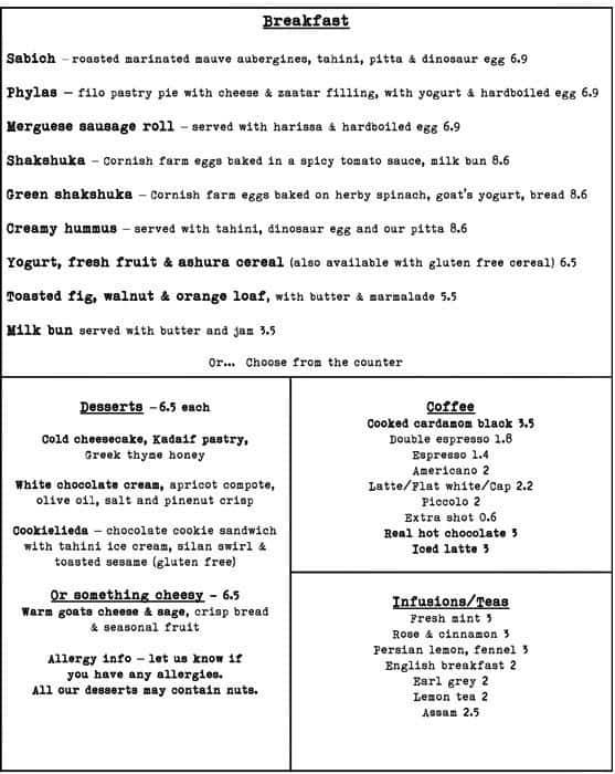 Honey & Co. Menu, Menu for Honey & Co., Fitzrovia, London Zomato UK
