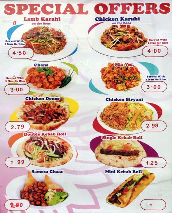 Menu at Kebabish Plumstead restaurant, London, 86 Plumstead High St