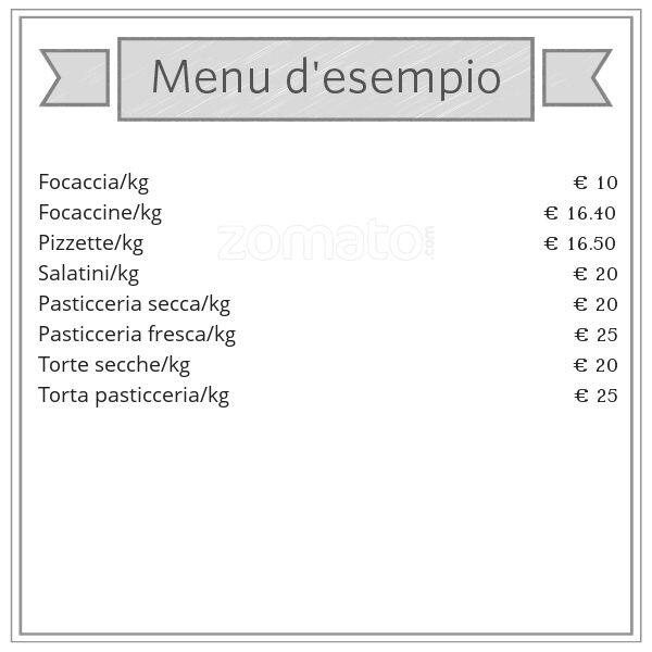 Menu di Casa del pane 