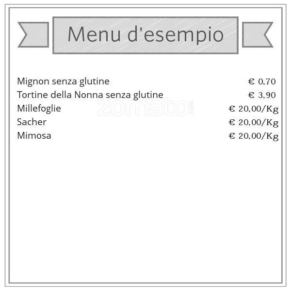 Menu di Pasticceria Bon Bon 