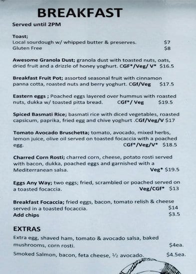 Little Blue Menu For St Kilda Melbourne Little Blue St Kilda Menu