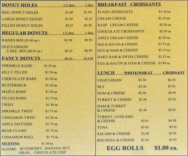 Delicious Donuts & Deli Menü Urbanspoon/Zomato