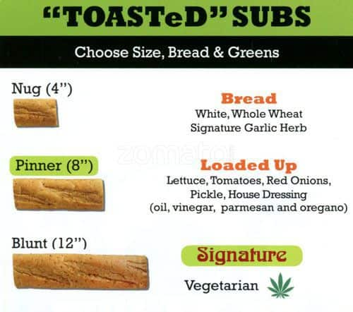 Menu At Cheba Hut Toasted Subs Pub Bar Denver 638 E Colfax Ave