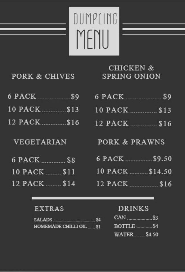 Carta de Dumpling Box